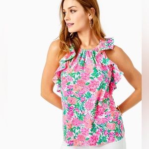 NWT Lilly Pulitzer Marlee Ruffle Top